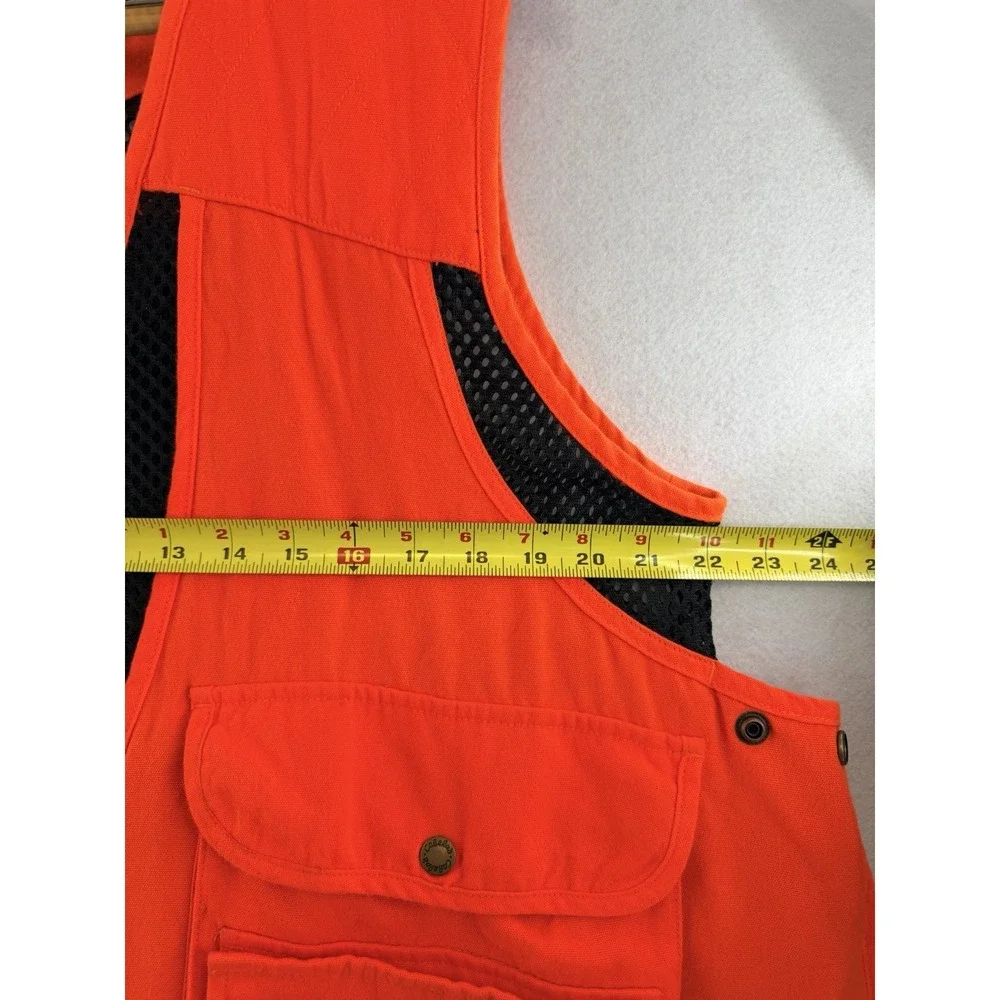 Cabela's Blaze Orange Hunting Vest M Reg‎ Mesh Back Game Pouch Pockets